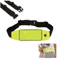 Exercise Runners Waist Belt with Yellow Expandable Storage Pouch, Waterproof Touch Screen Available